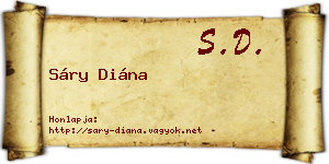 Sáry Diána névjegykártya